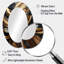 Golden Dahlia Petal Geometry I - Miroir décoratif ovale à  motif floral sur métal-1503634595