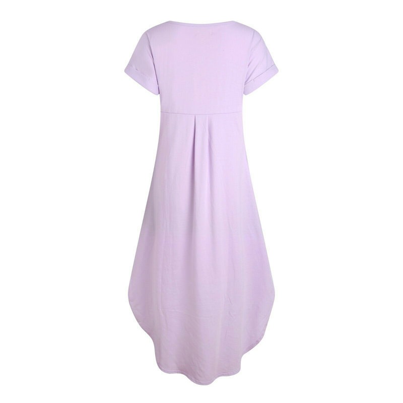 Peignoir mi-mollet avec poches, Mauve, M