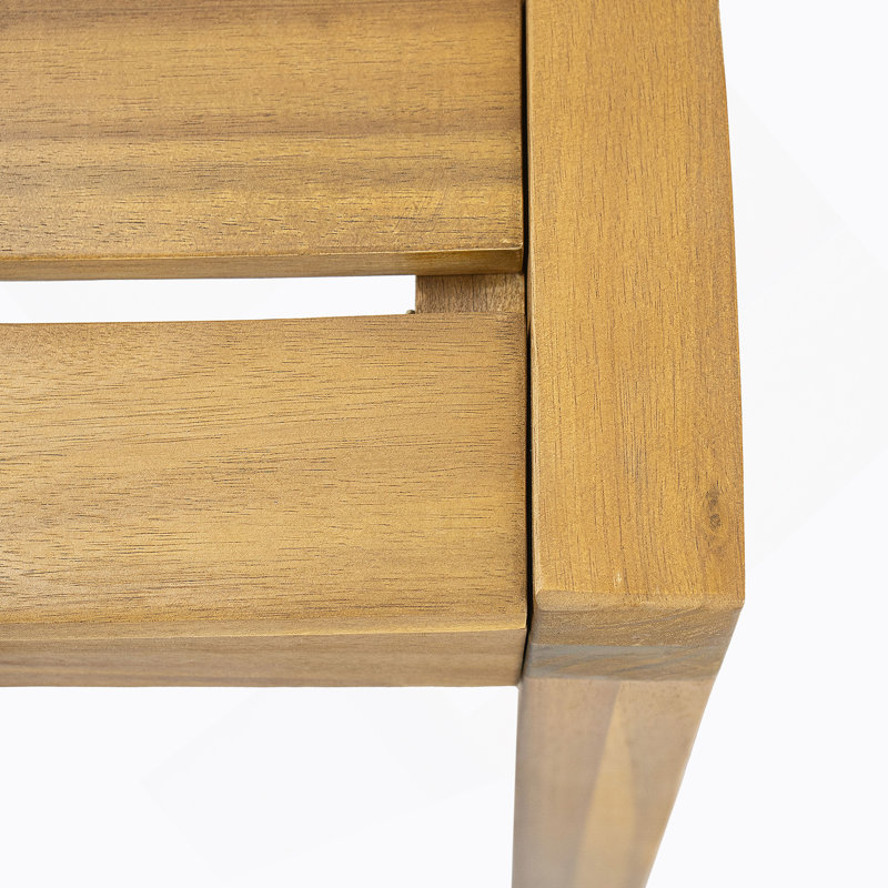 Ensemble de 2 chaises de salle à manger d'extérieur, chaise d'appoint en bois pour patio