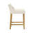 Fauna Modern Transitional Wood Counter Height Kitchen Bar Stool In Amber Glow Finish With White Boucle Fabric Upholstered Seat - Set Of 3-332545651-332545663-332545656
