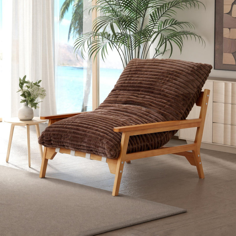 Chaise d'appoint rembourrée Ivona 35,24 po Ivona, Tanné