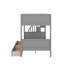 Lit superposé simple au-dessus de double avec tablettes, escalier de rangement et tiroirs-1699949970