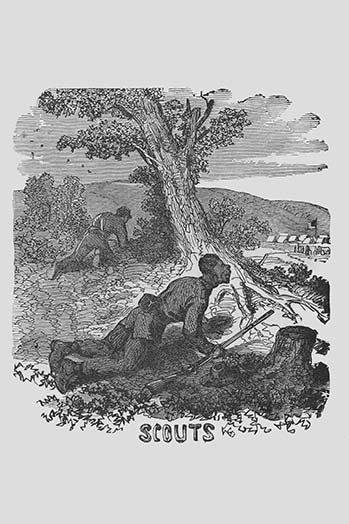 « africain américains as scouts », peinture
