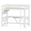 Lit mezzanine peu encombrant avec bureau, tablettes, lumières DEL et station de charge-129169058