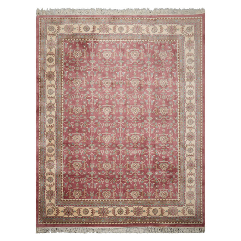 Tapis velours en laine noué à la main 9 pi x 12 pi Cameron