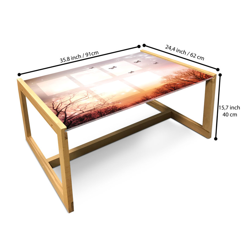 Jackelinne Sled Coffee Table, 40cm H x 91cm W x 62cm D