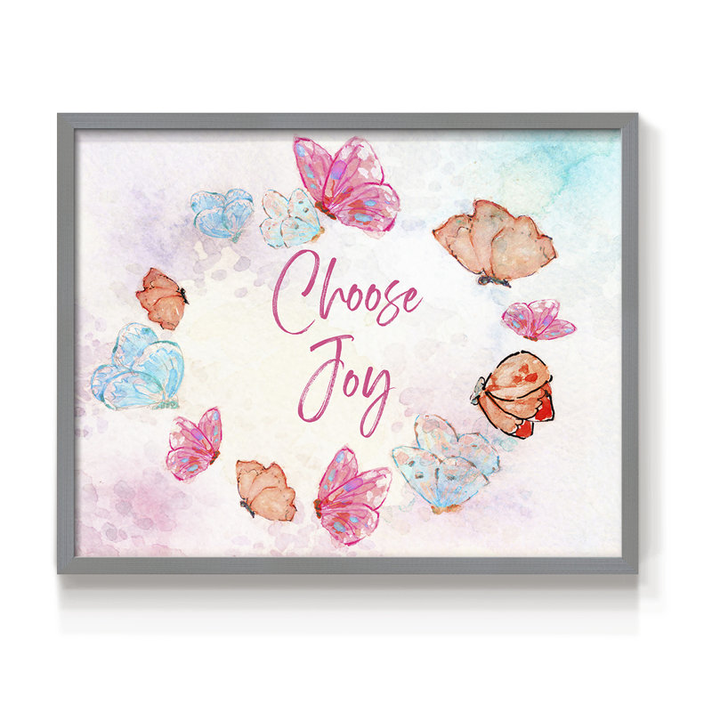 Summer Garden Joy -Framed Print - Restickable, 11" H x 14" W, Gray