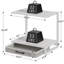Étagère de rangement à 3 niveaux avec tiroir, organisateur multifonctionnel compact pour la chambre à bureau à domicile-1855001523