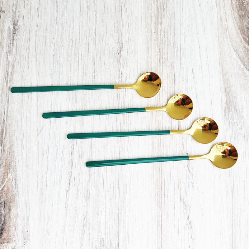 Cuillère pour boissons glacées, Vert
