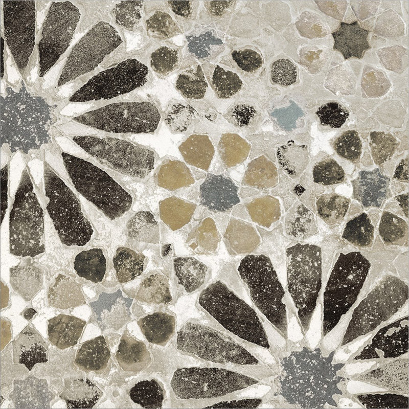 «Alhambra Tile II Neutral» par Sue Schlabach - impression encadrée