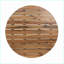 Table basse ronde en bois d'acacia massif 35,6 po - Aspect naturel pour le salon Sous-sol