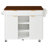Wilbert 52" Fluted Kitchen Island with Drop Leaf, Shelves & Drawers-121163790