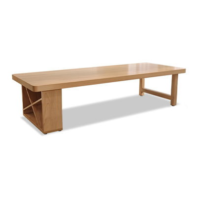 Modern rectangular solid wood conference long table