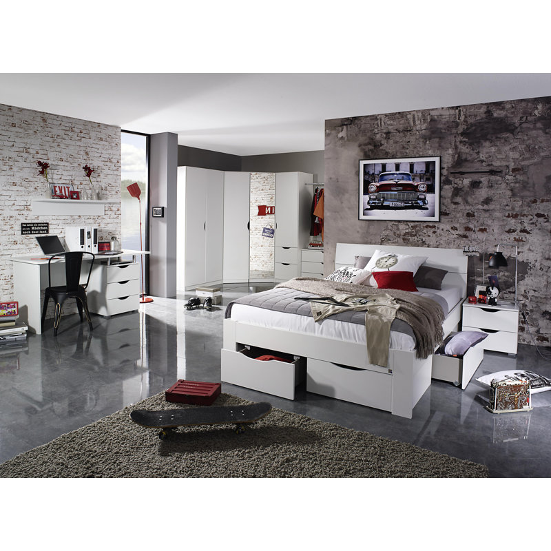 Alvara 2 Door Corner Wardrobe, Alpine white