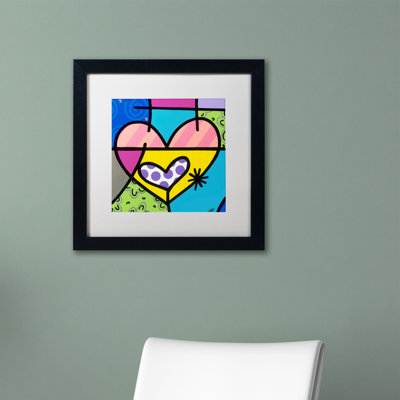 Divina 'Big Heart I' Framed Print on Canvas