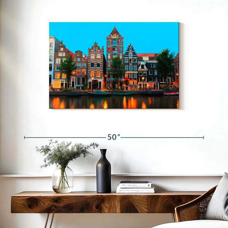 Sireci Dusky Amsterdam Houses, 24" H x 36" W