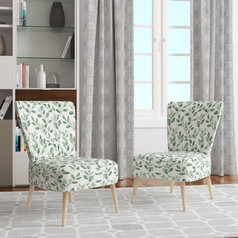 Chaise d'appoint moderne rembourrée - vert sauge brise, Chaise d'appoint sans accoudoirs