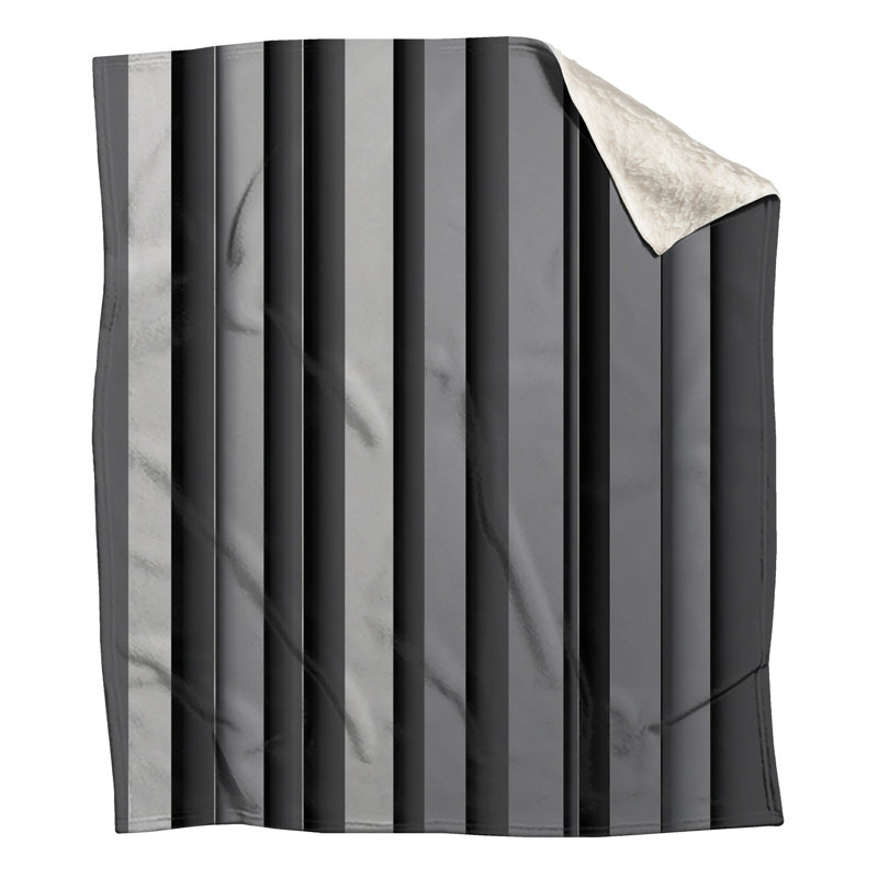 Gray Vertical Stripes Blankets, 50in W x 60in H