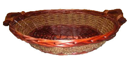 Panier à mèches ovale willow et herbe