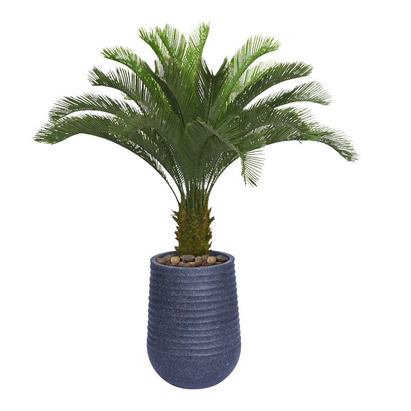 Palmier artificiel 60,08 "en pot, Noir