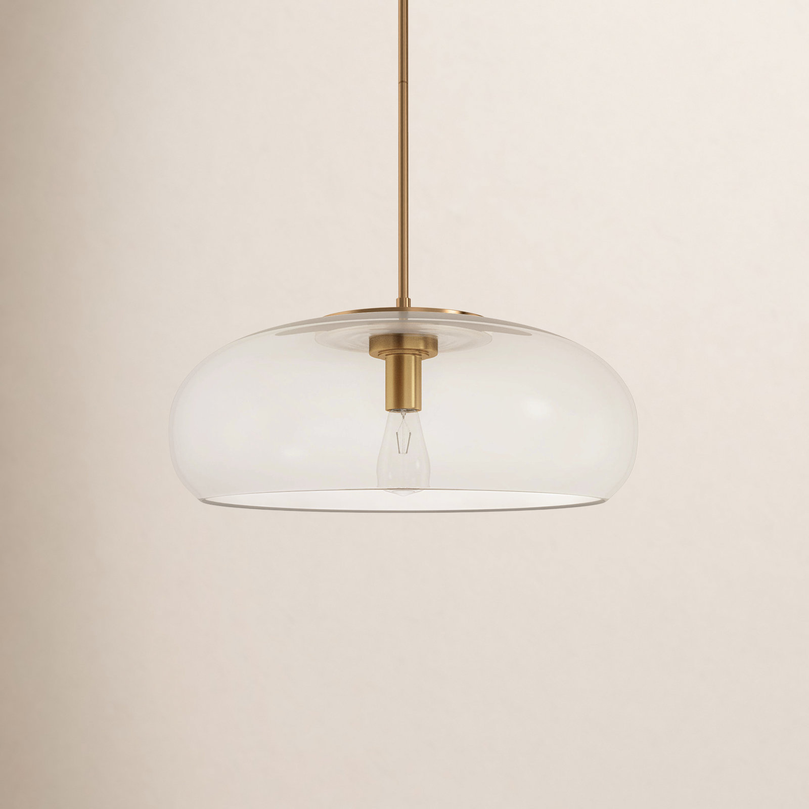 Terza Single Light Glass Dimmable Pendant