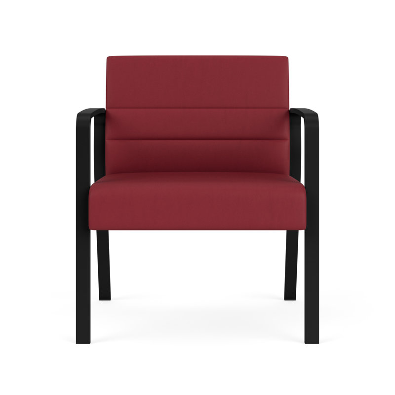 Chaise d'invité surdimensionnée Waterfall, Noir, Vinyle Patriot Plus Bordeaux