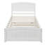 Lit plateforme simple avec lit gigogne, blanc