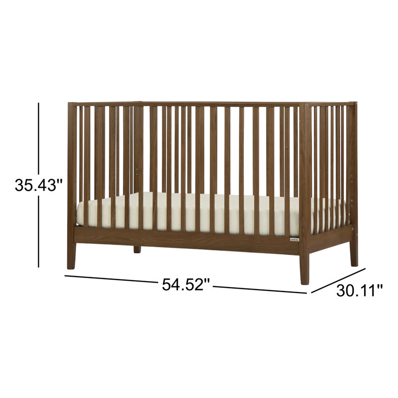 Lala 3 -in-1 Convertible Crib, Walnut