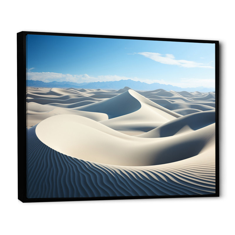 " Coastal Sand Coastal Dunes III ", Black Floater Framed, 34" H x 44" W x 1.5" D