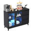 Buffet 47 tiroirs l 47,2 po avec porte vitrée et lumière DEL 3 couleurs-1355319981