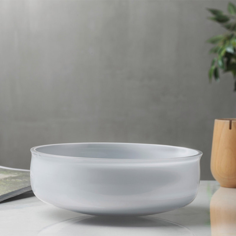 Midnight Serving Bowl, 3.15" H x 8.62" W x 8.62" D, Opal Gray
