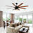 8-Blade Retro Ceiling Fan with Light Kit and Remote Control-236818825
