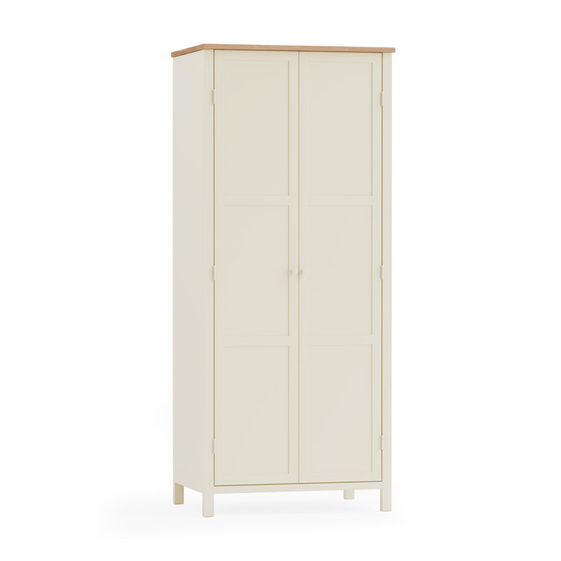 Buddleia 2 Door Wardrobe, Ivory/Brown