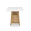 Table de comptoir en marbre véritable de 60 po avec base de rangement Pillay