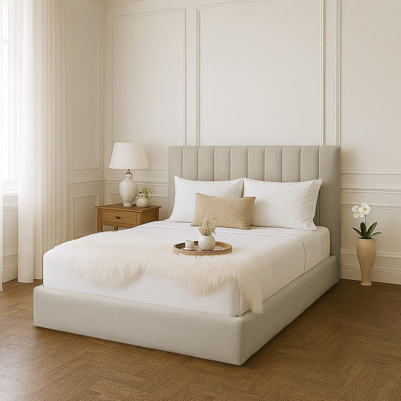 Mahida Upholstered Storage Bed, Coffee, Kingsize (5')