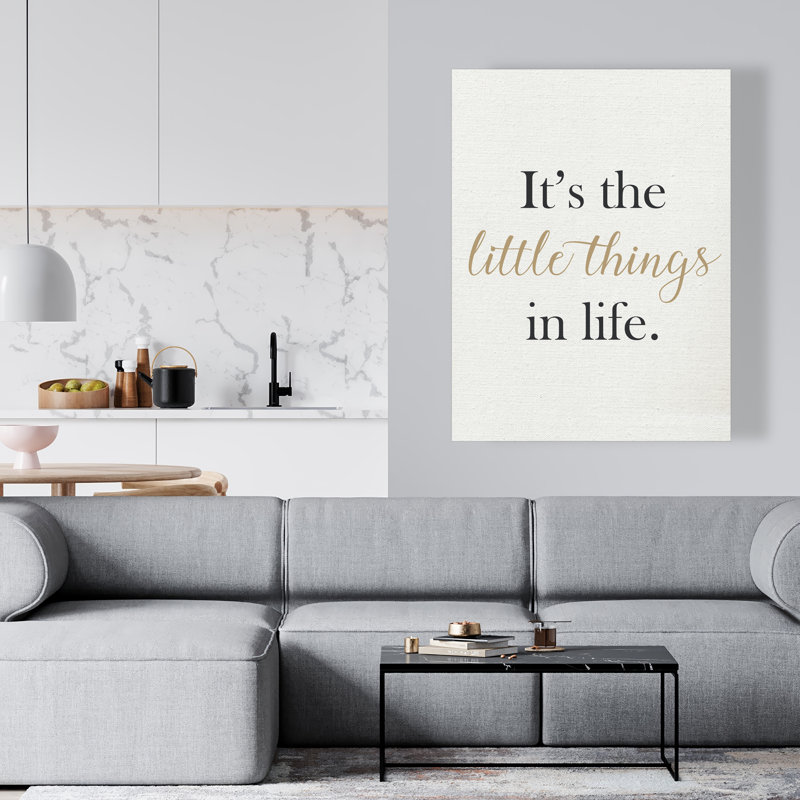 It's It's the Little Things in Life - Toile beige, décoration intérieure