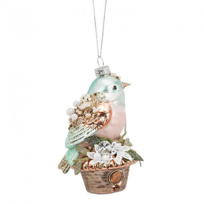 Bird On A Nest Ornament