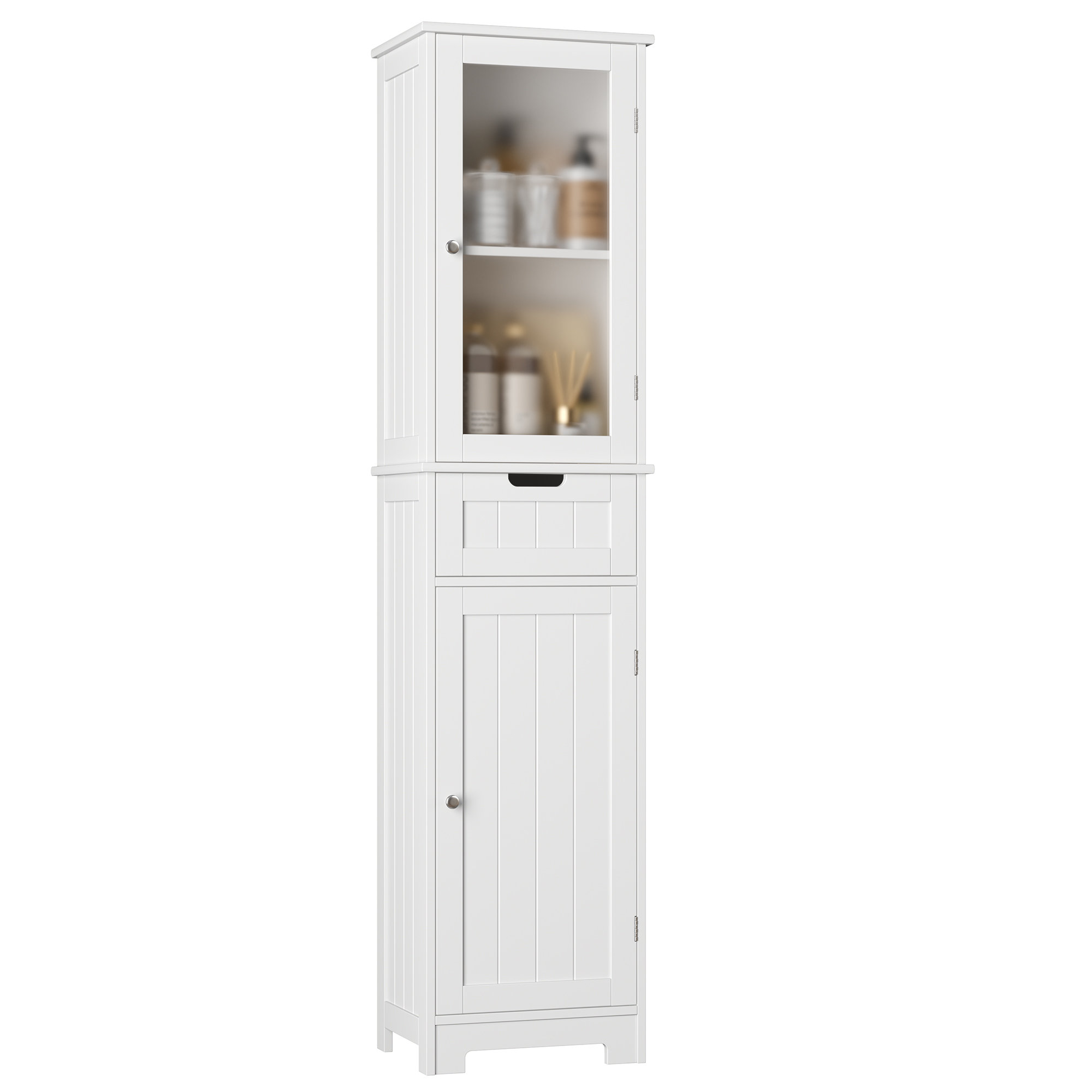 Highland Dunes Olvera 15.7'' W x 67'' H x 11.8'' D Linen Cabinet & Reviews  | Wayfair
