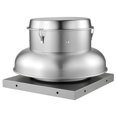Roof Exhaust Fan, Attic Vent Fan with High-Power Motor, 21 inch Fan Base Heavy-Duty Aluminum Alloy, Speed Control Adjustable Airflow 900/1500 CFM, Compact for Garage,Kitchen,Bathroom, Silver
