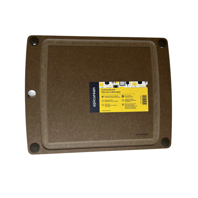 Epicurean 14.5" x 11.25" All-In-One Rectangular Cutting Board, Nutmeg/Brown, 15" x 11"