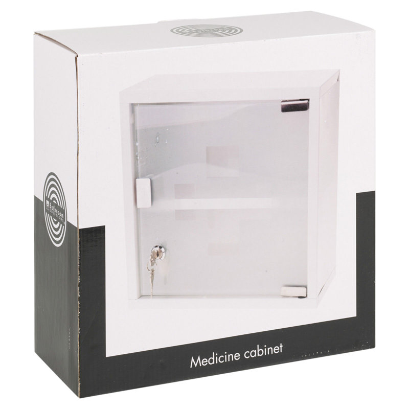 Surface Framed Mirrored Medicine Cabinet and 2, White