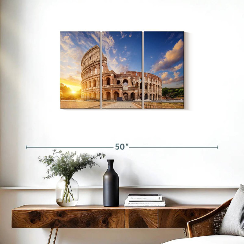 Sebbie le Colosseo romain, H 20 po x l 33 po