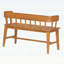 Banc d'extérieur en bois d'acacia Bramley avec conception stable et esthétique naturelle pour une assise confortable dans les jardins et les cours