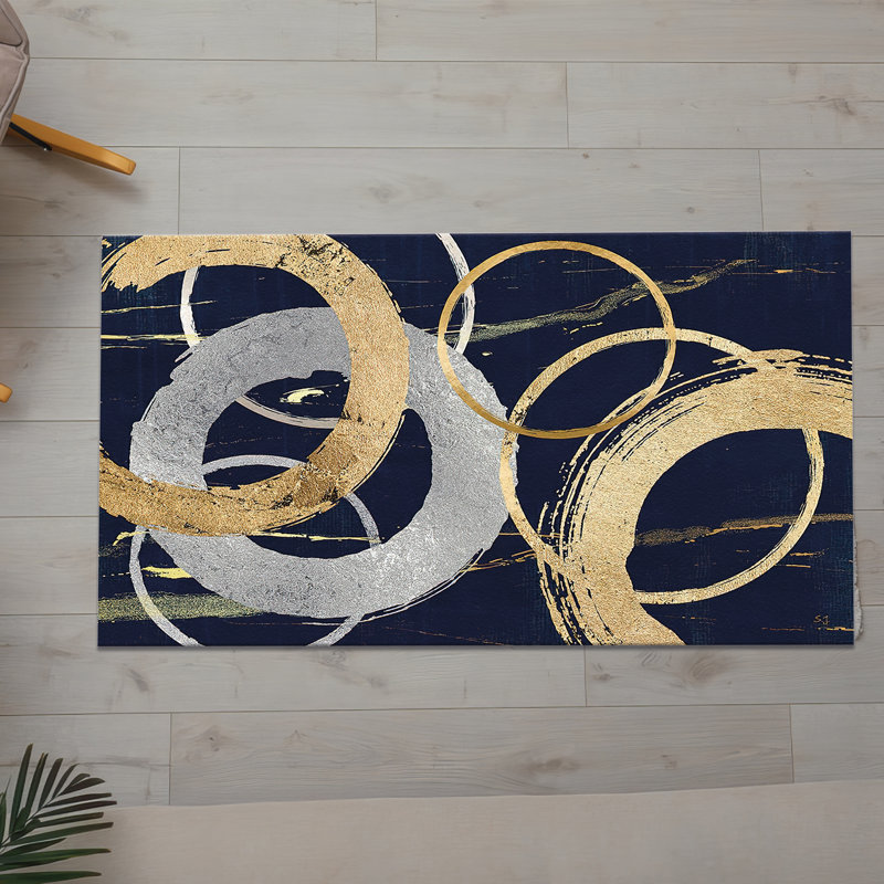 Chic Non Woven Thin Type Printed Rug Featuring a Unique Abstract Geometric Design in Bold Black and White Tones Perfect for Modern Home Decor