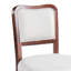 2 chaises de salle à manger rembourrées en tissu avec finition noyer - côté avec structure, conception ergonomique et confort pour toute utilisation de lignes incurvées