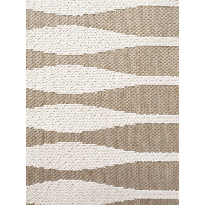 Rustic Beige Serene Wave Indoor Outdoor Pillow Cover 14x20, Square 20", Pillow Cover Only - No Insert