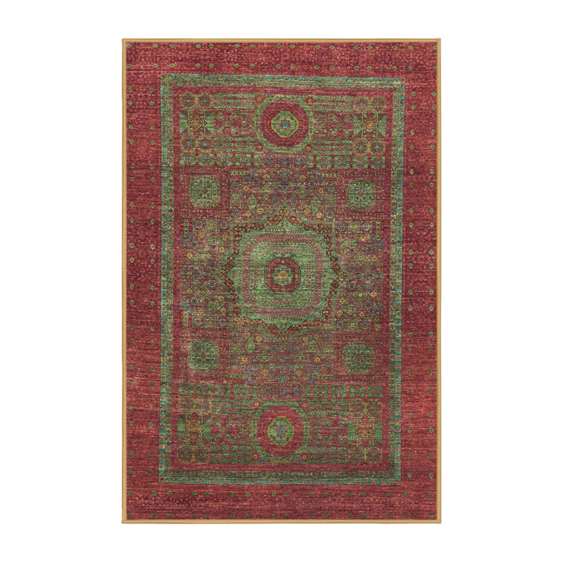 Tapis abstrait 100% lavable à la machine 2352 ABS2352, Rectangle 7 pi x 10 pi