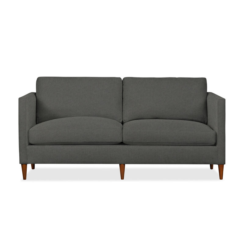 Canapé Clifford, Lin texturé gris anthracite Zuma