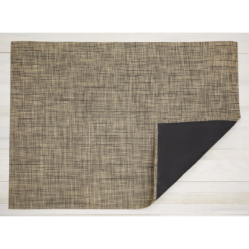 Basketweave Vinyl Indoor / Outdoor Area Rug, Rectangle 59 x 92cm