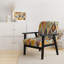 Fauteuil d'appoint Mid-Century rembourré en velours Retro Abstract Drops-135416772-122510906